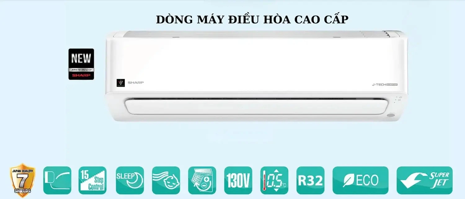 máy lạnh sharp inverter pci 1 hp ah-xp10cmw