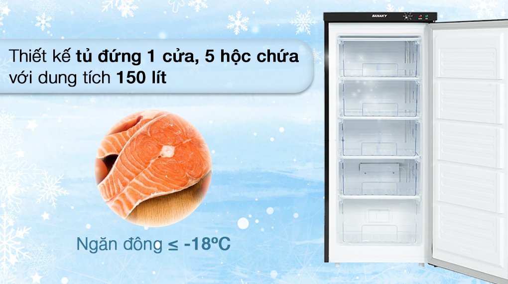 tủ đông sanaky inverter 150 lít vh-180vd3