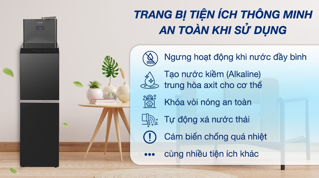 máy lọc nước ro nóng nguội lạnh toshiba twp-w2398svn(m) 10 lõi