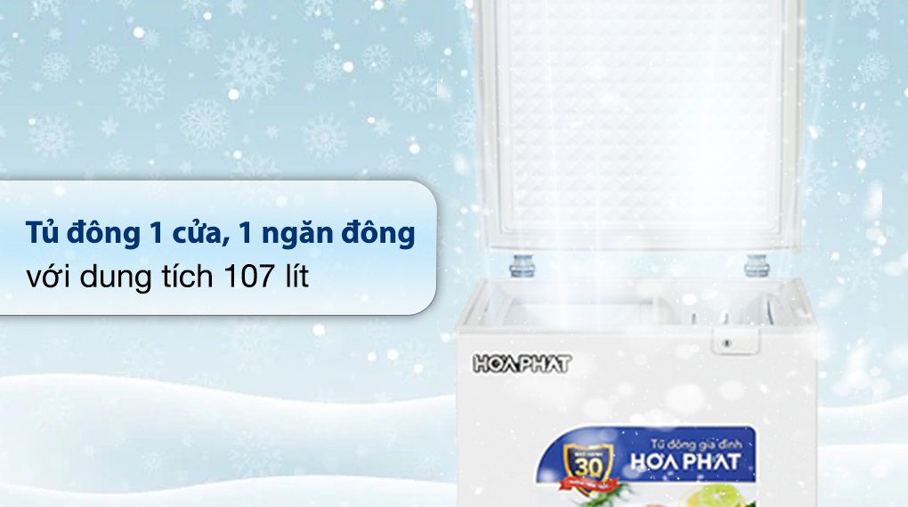 tủ đông hòa phát 107 lít hpf ad6107g