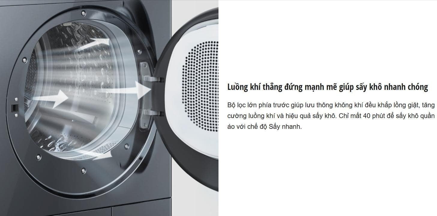 máy sấy bơm nhiệt panasonic 10.5 kg nh-xv21x1avt