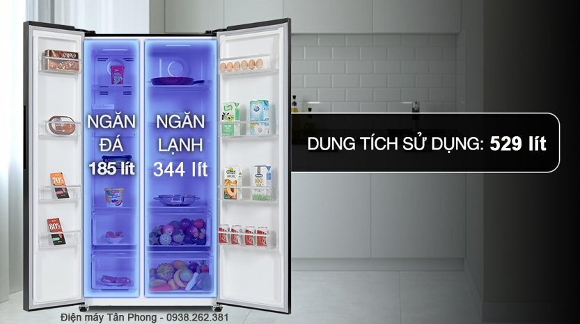 tủ lạnh sharp inverter 529 lít sj-sbx530wd-dg