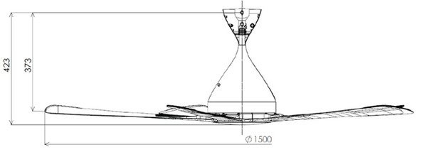 quạt trần 5 cánh panasonic f-60dhn