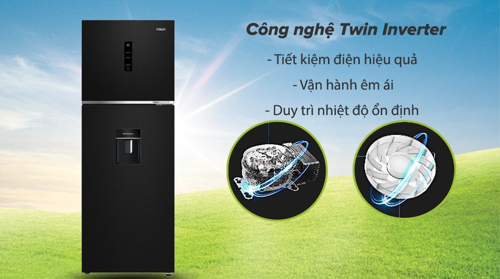 tủ lạnh aqua inverter 347 lít aqr-t400fa(wfb)