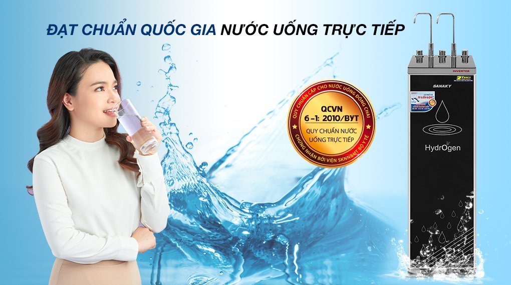 máy lọc nước ro nóng nguội lạnh sanaky inverter vh102hp3 11 lõi