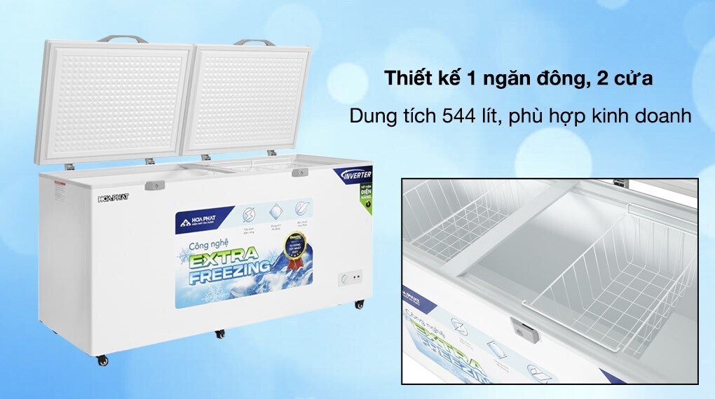 tủ đông hòa phát inverter 544 lít hpf ad8544