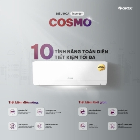máy lạnh gree inverter 1 hp cosmo9ci