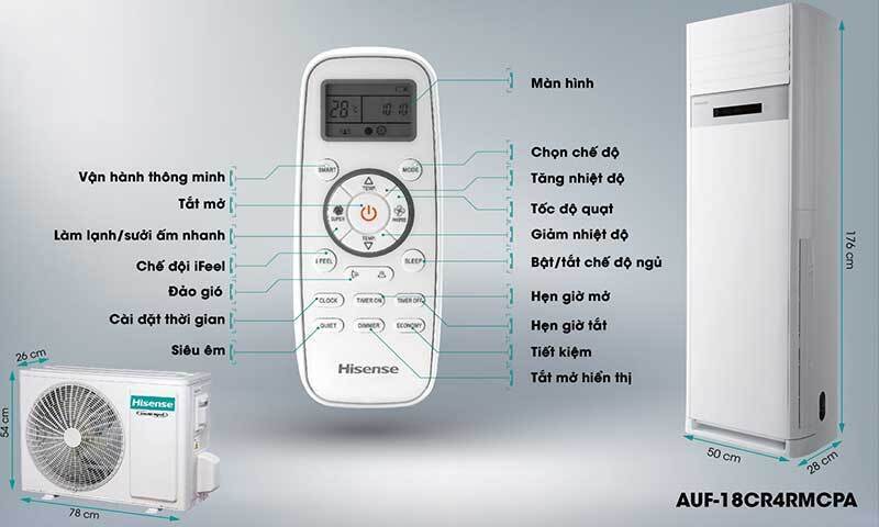 máy lạnh tủ đứng hisense 2.5hp auf-24cr4rbcpa