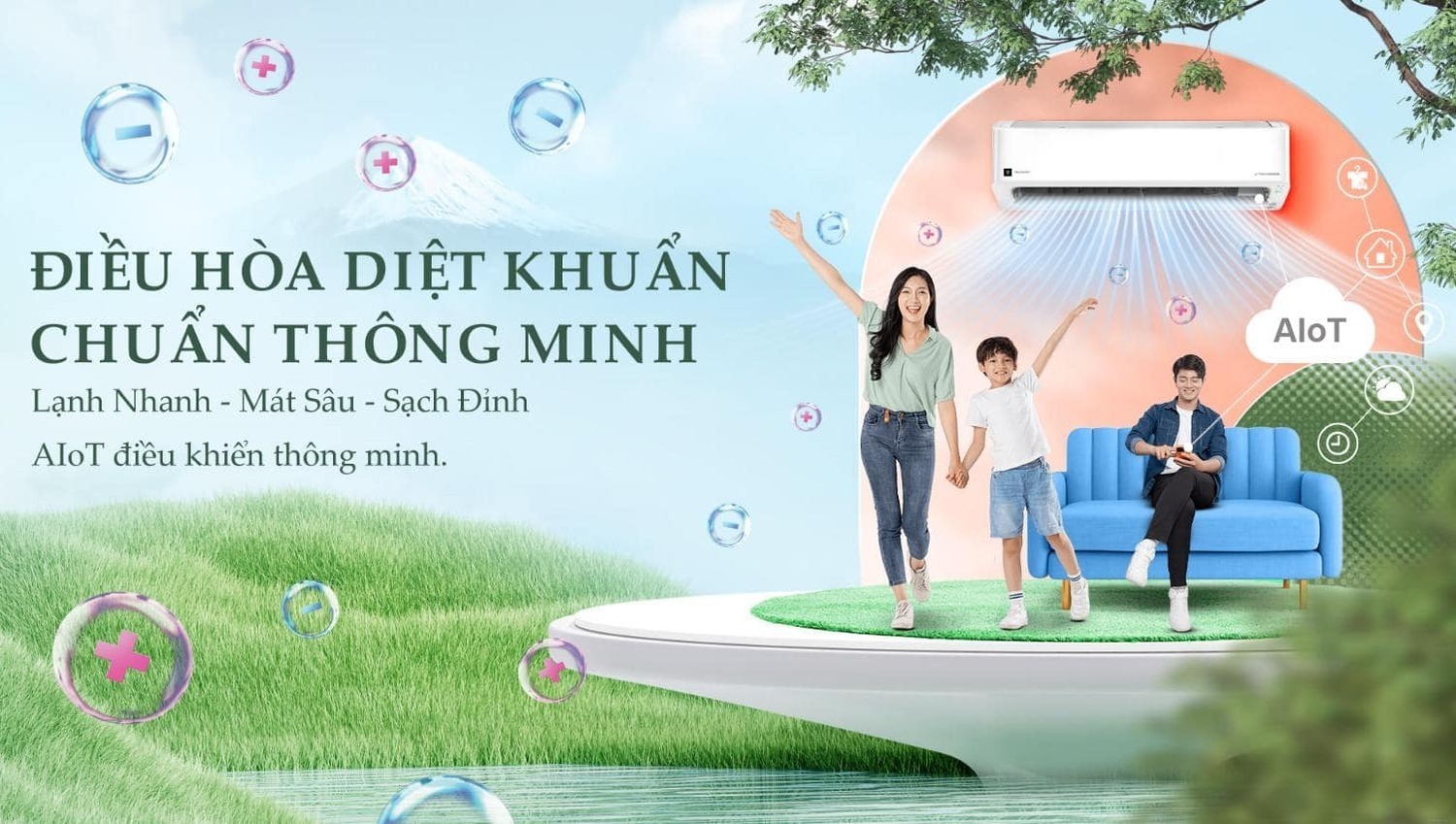 máy lạnh sharp inverter 1.5 hp ah-xp13cswa