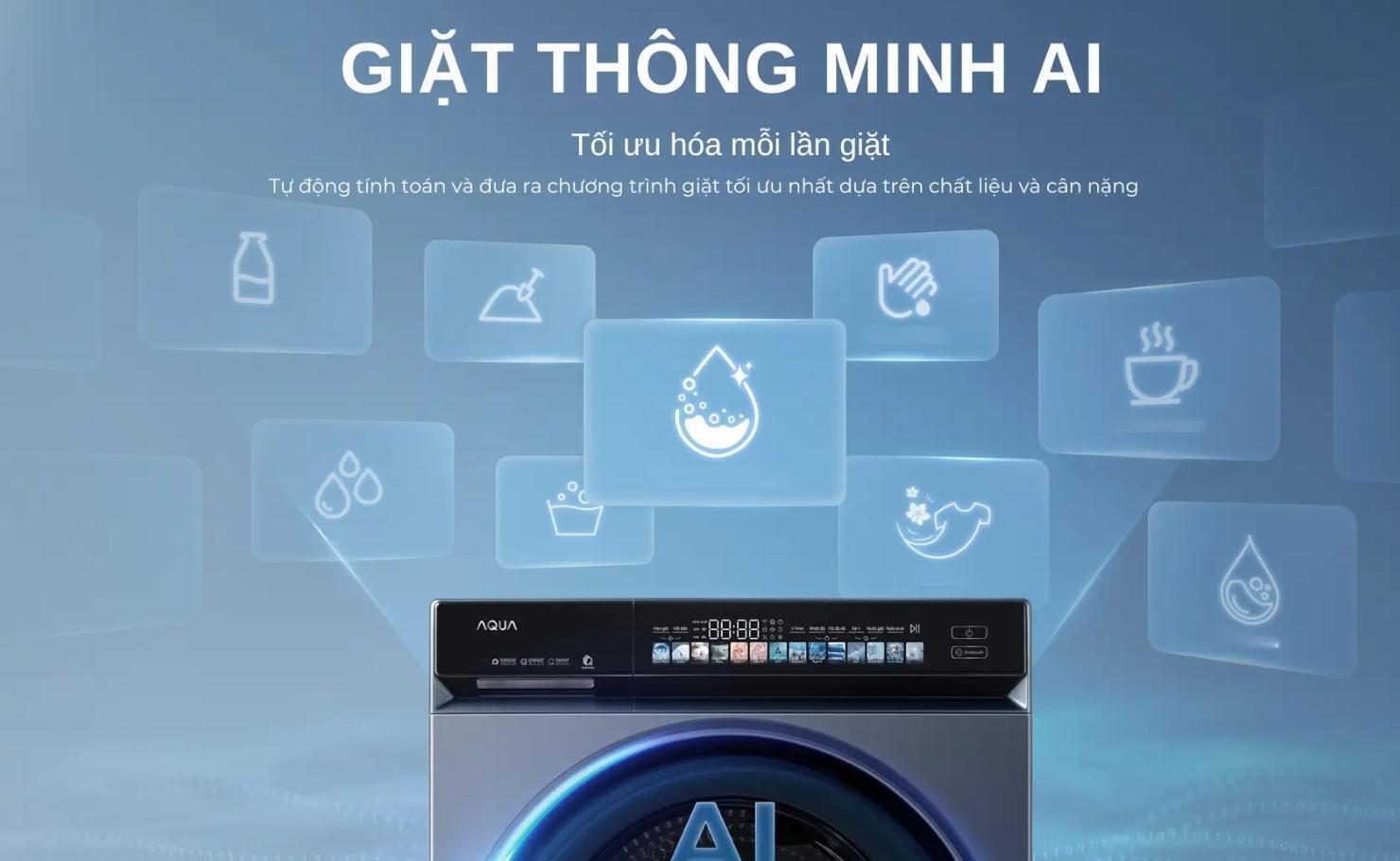 máy giặt aqua inverter 10 kg aw10-b4377u1l(gn)