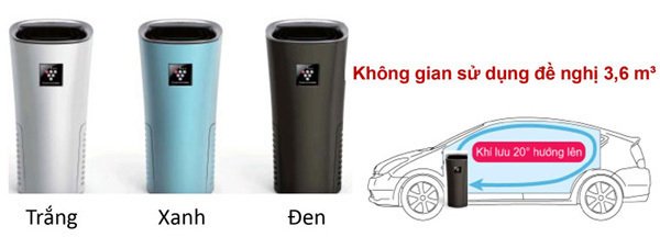 máy lọc không khí ô tô sharp ig-nx2e-a/b/w