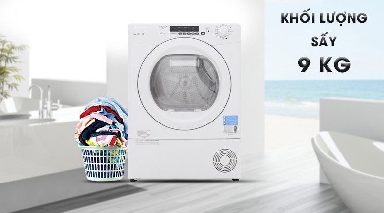 máy sấy ngưng tụ candy 9 kg gvs c9de-s