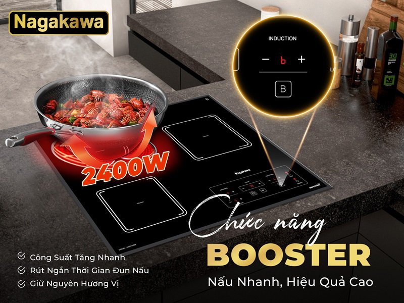 bếp ba 2 điện từ 1 hồng ngoại nagakawa nag1253m
