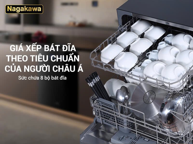 máy rửa chén nagakawa nk8d01m