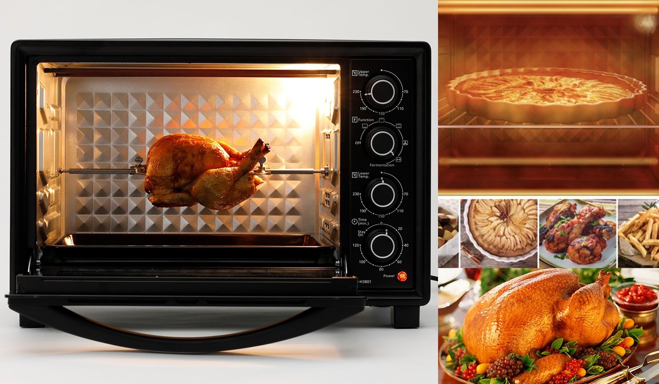 lò nướng panasonic 38 lít nb-h3801kra
