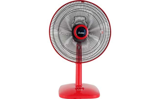 quạt bàn mitsubishi d16-gv cy-rd đỏ đậm