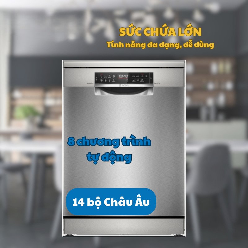 máy rửa chén độc lập bosch sms6zci00p serie 6