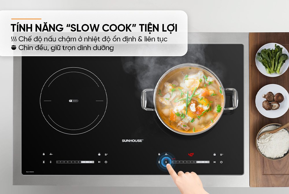 bếp điện từ đôi sunhouse shb82022