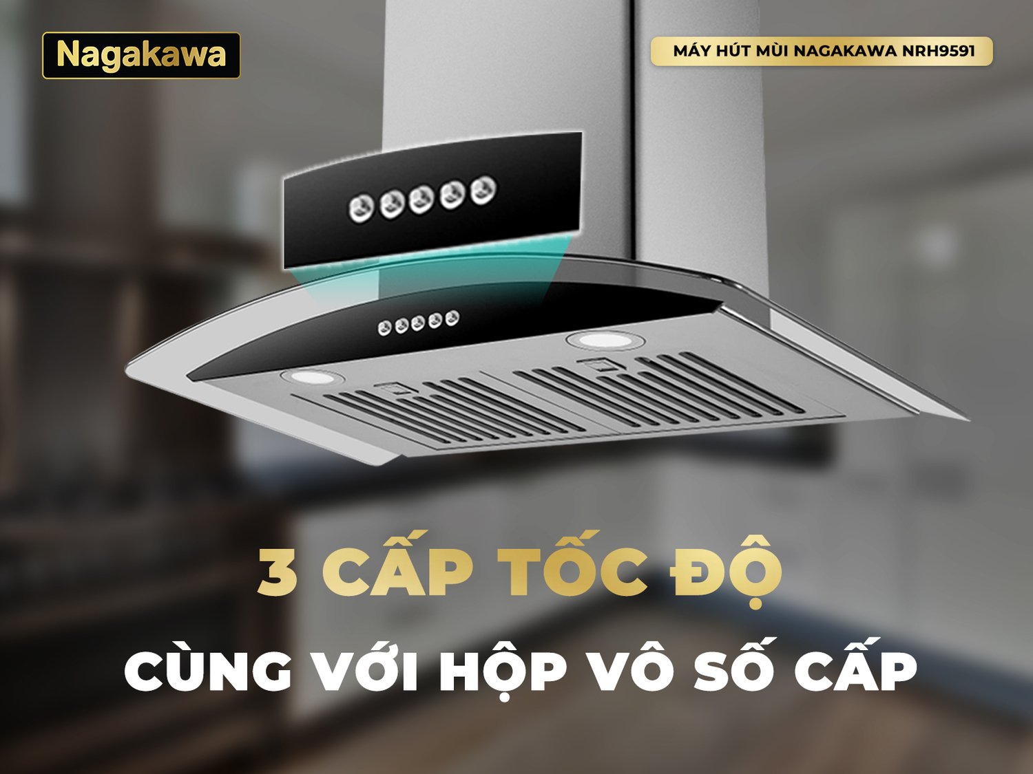 máy hút mùi nagakawa nrh9591 kính cong