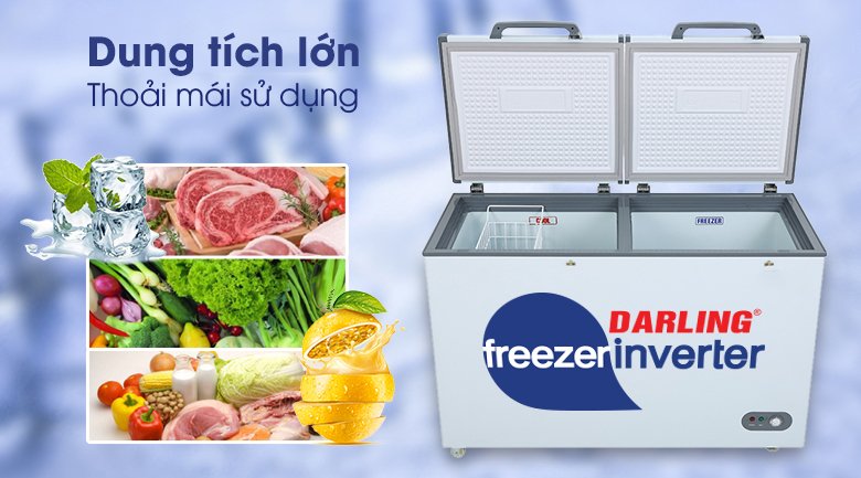 tủ đông mát inverter 2 ngăn darling dmf-3999wi2