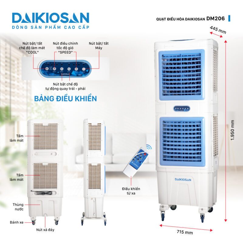 máy làm mát daikiosan dm206