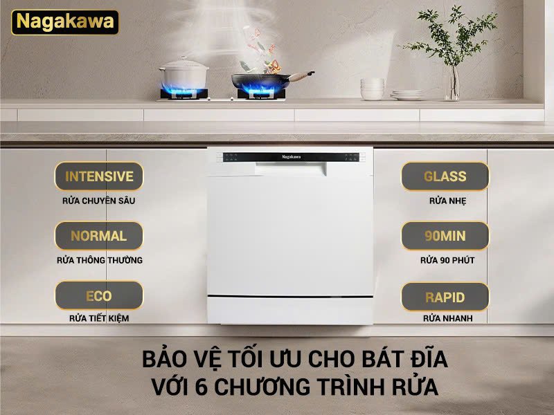máy rửa chén nagakawa nk8d61m