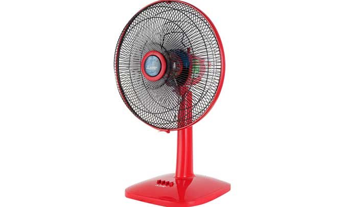 quạt bàn mitsubishi d16-gv cy-rd đỏ đậm