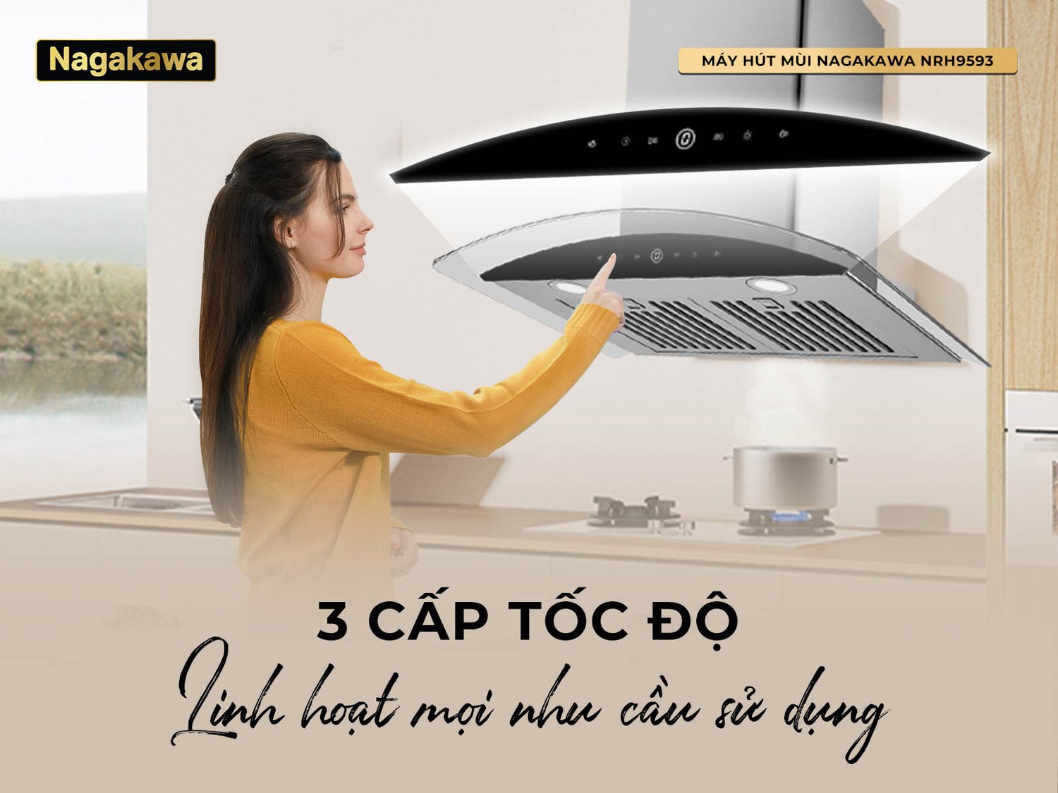 máy hút mùi nagakawa nrh9593 kính cong