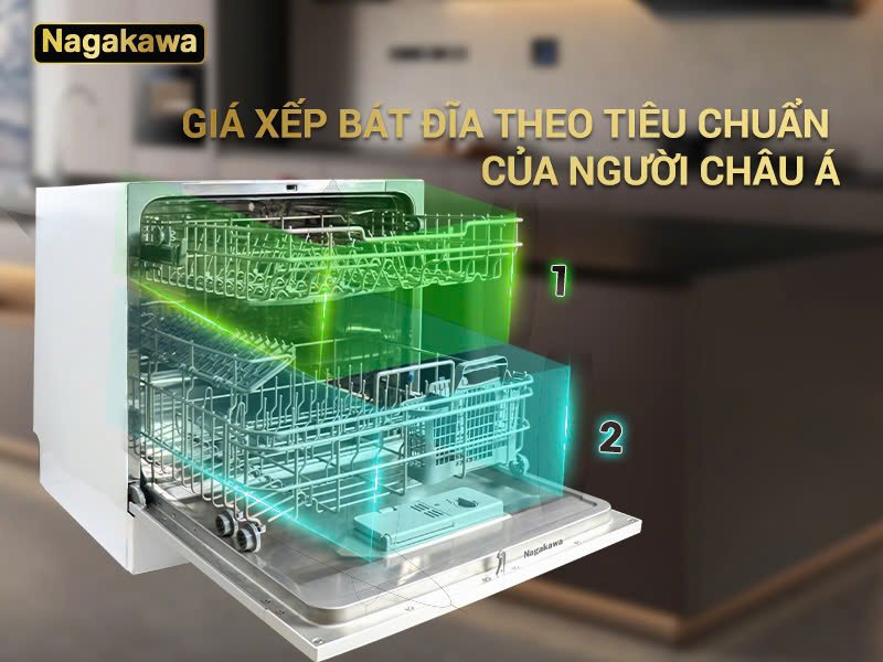 máy rửa chén nagakawa nk8d61m