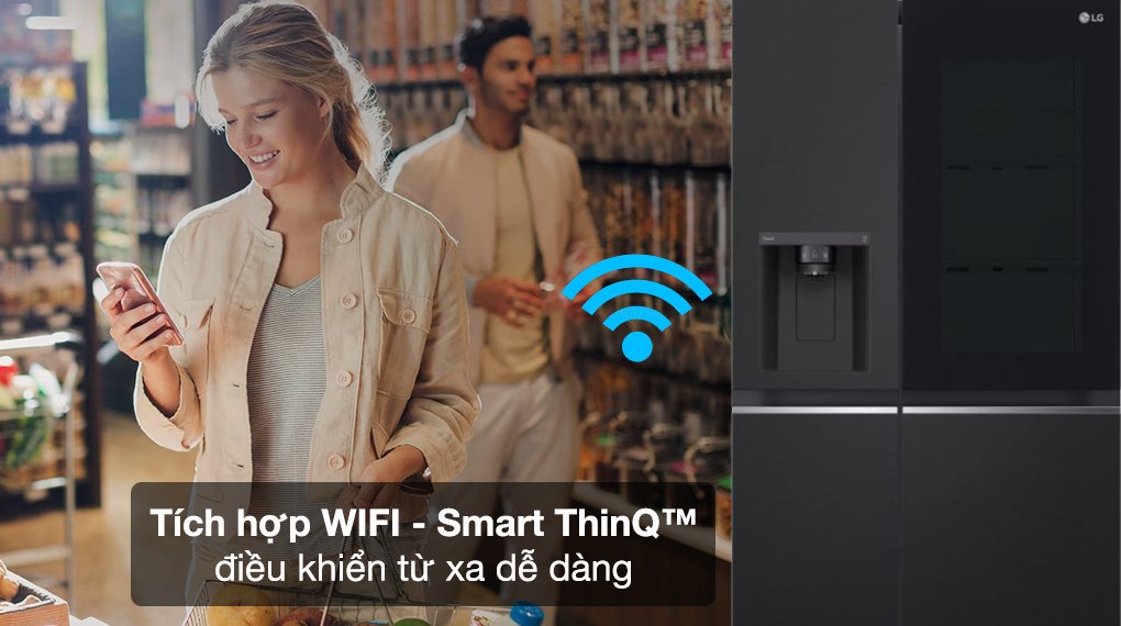 tủ lạnh lg inverter 635 lít side by side instaview door-in-door gr-x257bl