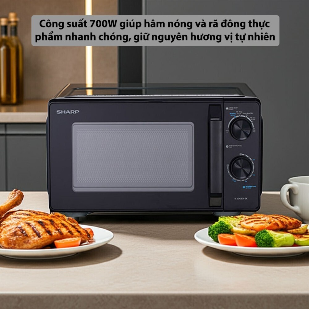 lò vi sóng sharp 20 lít r-2040eh-bk
