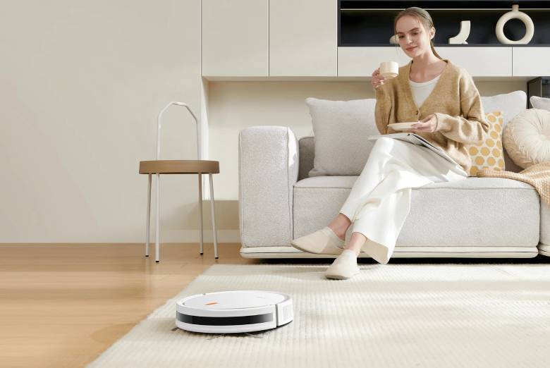 robot hút bụi lau nhà xiaomi vacuum e5 white