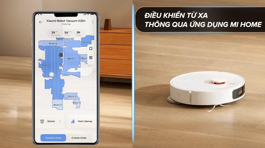 robot hút bụi lau nhà xiaomi x20+