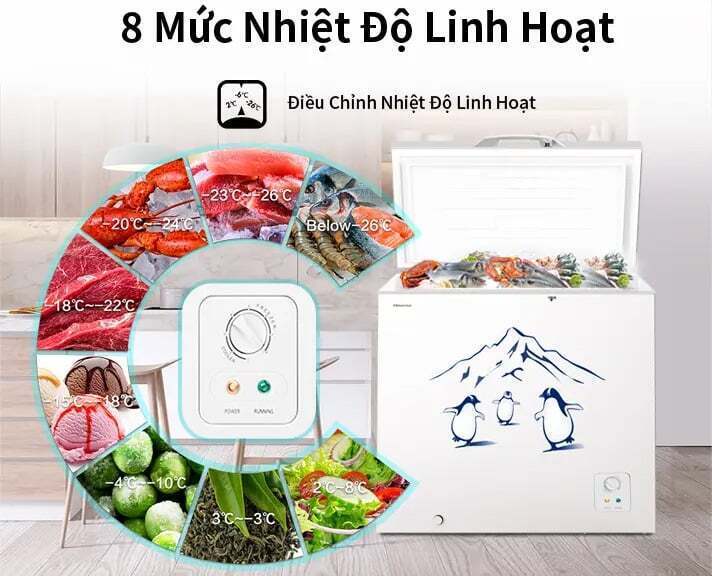 tủ đông hisense 202 lít fc260d4ewc1