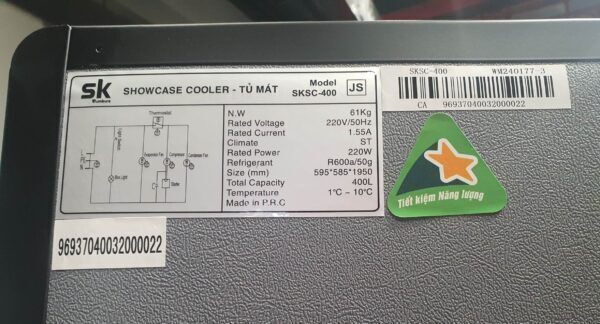 tủ mát sumikura 400 lít sksc-400/js