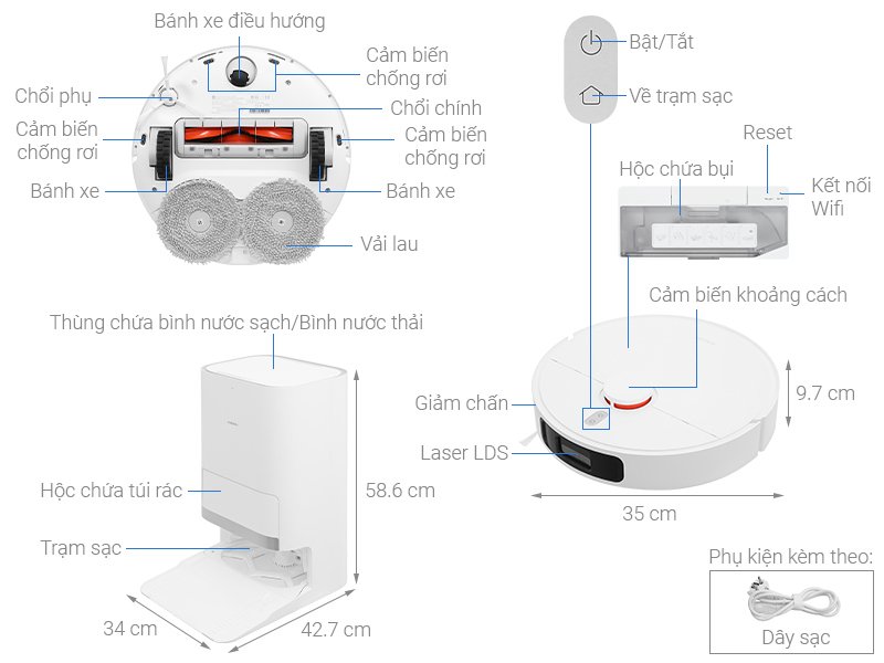 robot hút bụi lau nhà xiaomi x20+