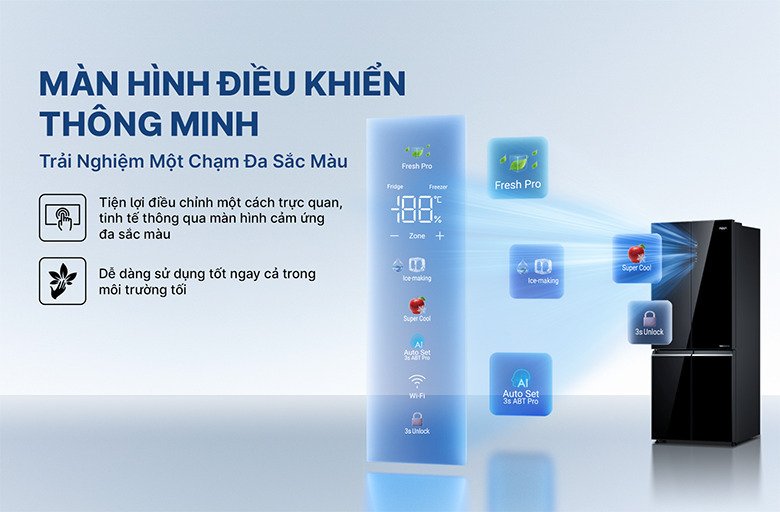 tủ lạnh multi door aqua inverter 529 lít aqr-m600xa(gb)