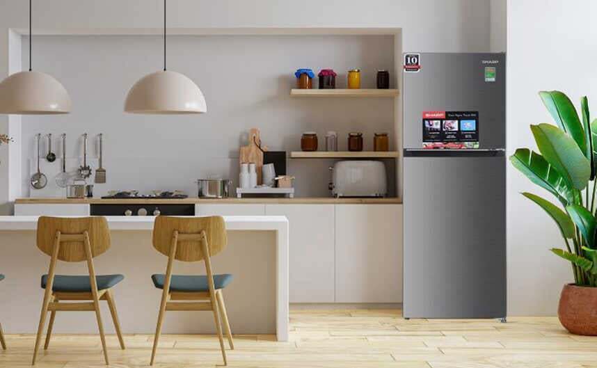 tủ lạnh sharp inverter 247 lít sj-x270v-sl