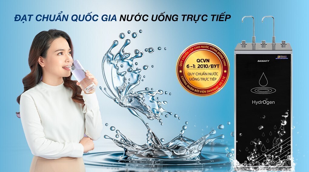 máy lọc nước ro nóng nguội lạnh sanaky 11 lõi vh202hy