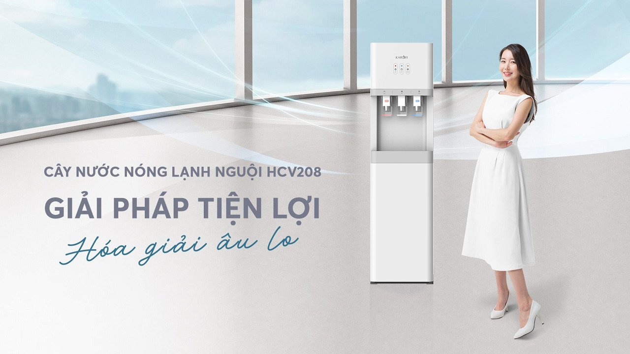 cây nước nóng lạnh nguội karofi hcv208