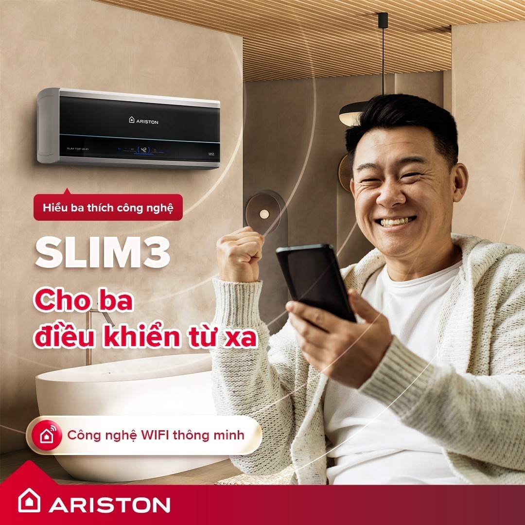 máy nước nóng trực tiếp ariston 20 lít slim3 sl3 20 top wifi vn