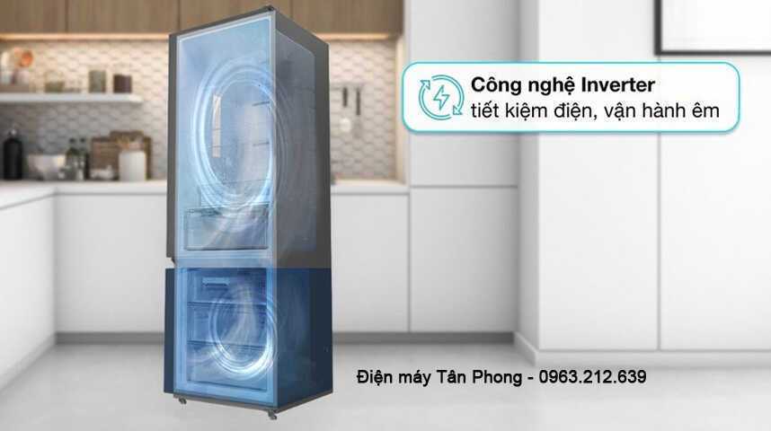 tủ lạnh sharp inverter 323 lít sj-bf330v-sl