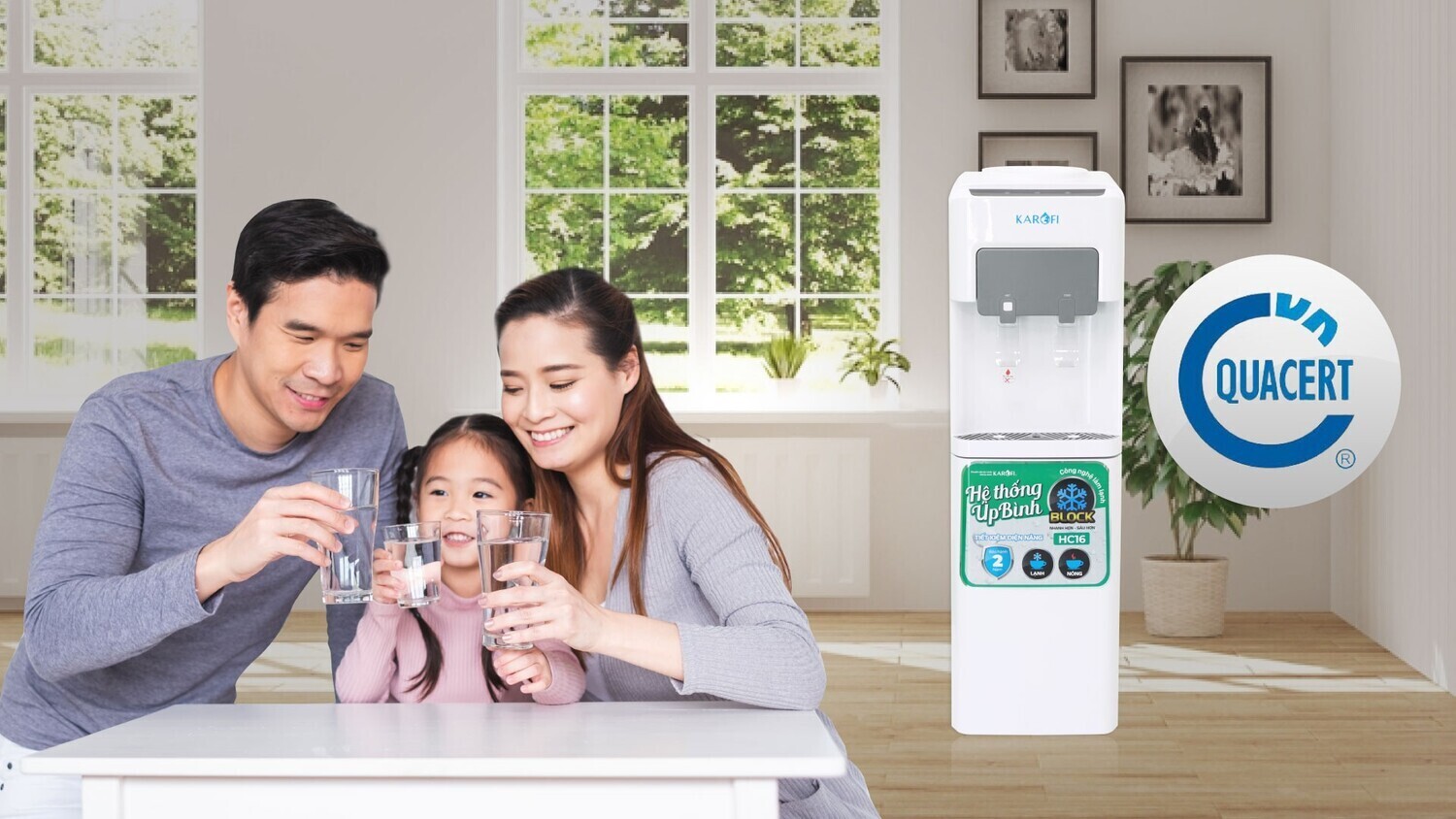 cây nóng lạnh karofi úp bình hc16