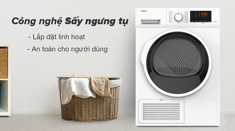 máy sấy ngưng tụ galanz 8 kg dc-80s5c