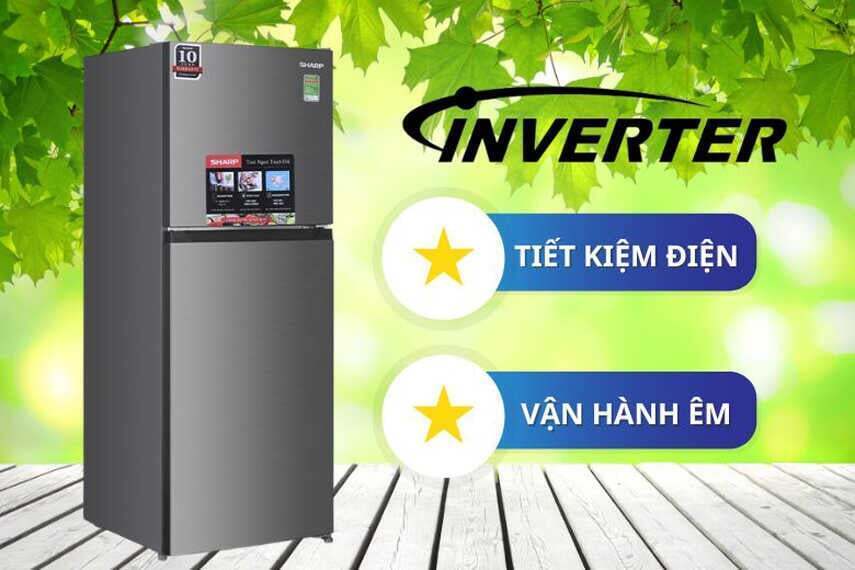 tủ lạnh sharp inverter 247 lít sj-x270v-sl