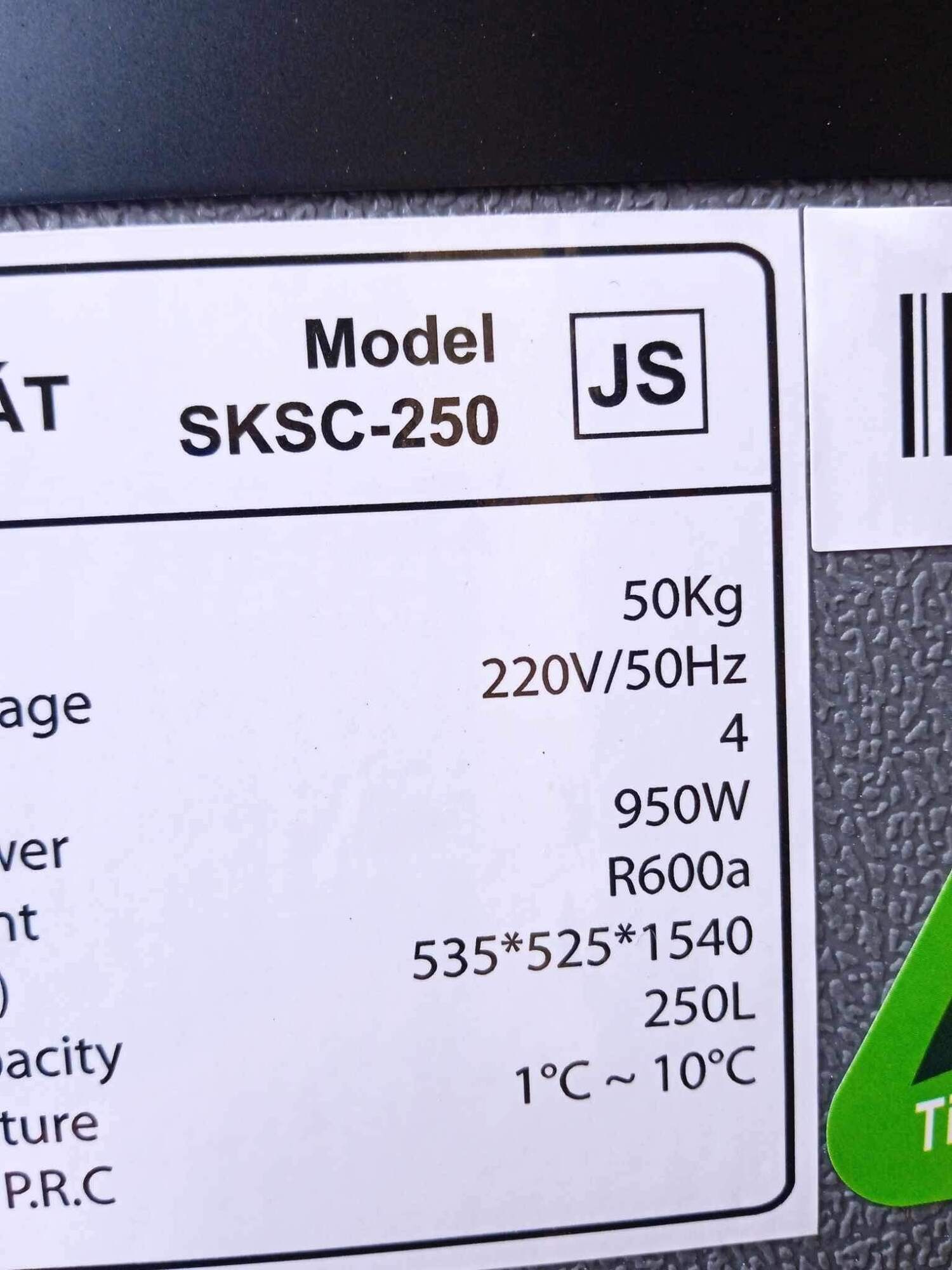 tủ mát sumikura 250 lít sksc-250/js dàn đồng