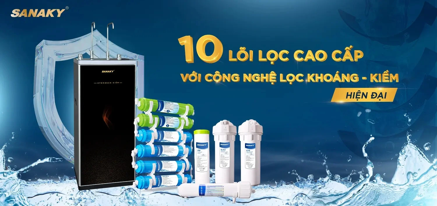 máy lọc nước nóng nguội kiềm sanaky snk-e2hk006