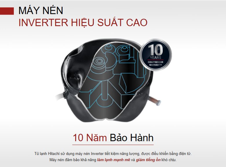 tủ lạnh hitachi inverter grand carbon 409 lít hrtn6443sgbkvn