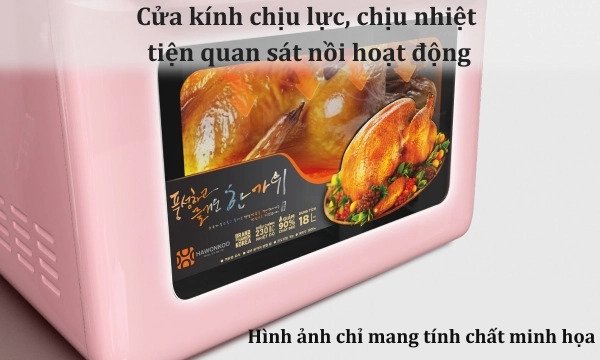nồi chiên không dầu hawonkoo 18 lít afh-180-pk hồng