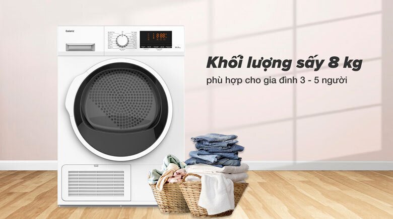 máy sấy ngưng tụ galanz 8 kg dc-80s5c